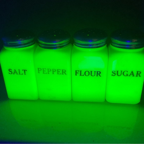 mckee Dining Vintage Mckee Jadite Jadeite Square Range Salt Pepper